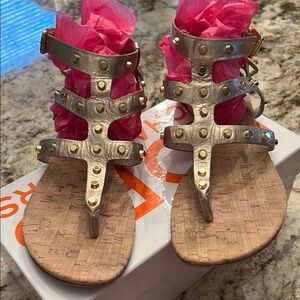 Gold Studded Gladiator Sandals